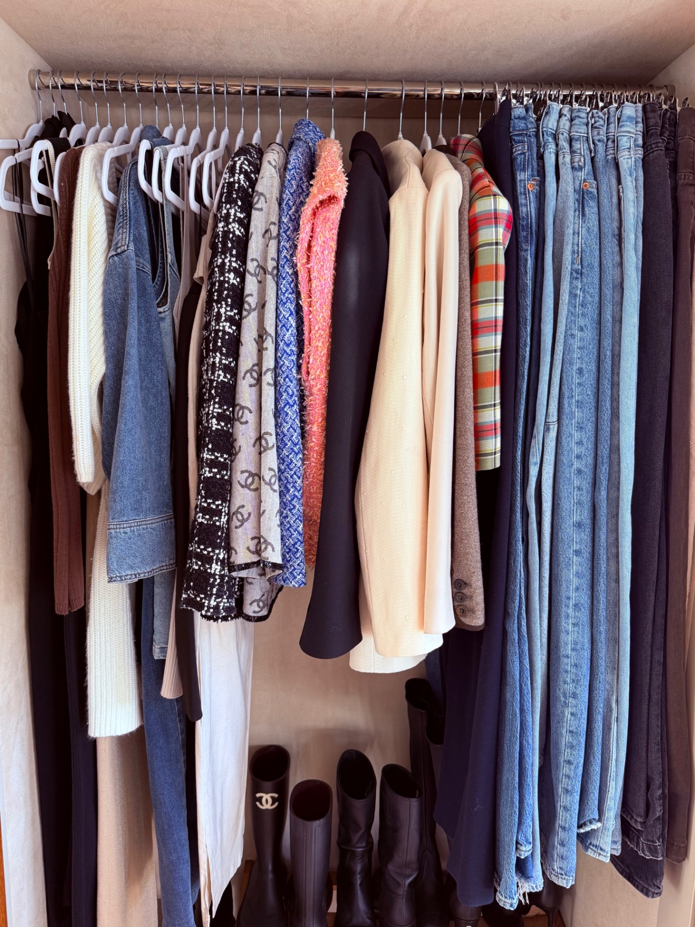 Knit & denim